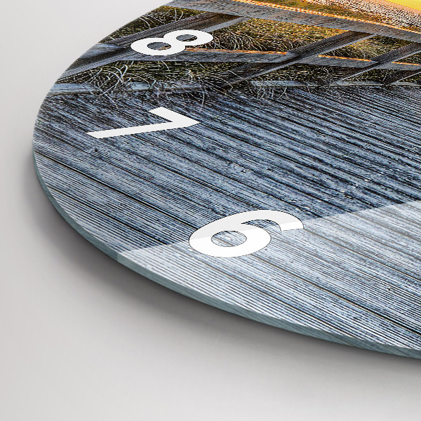 Reloj de cristal redondo Vacaciones en la playa