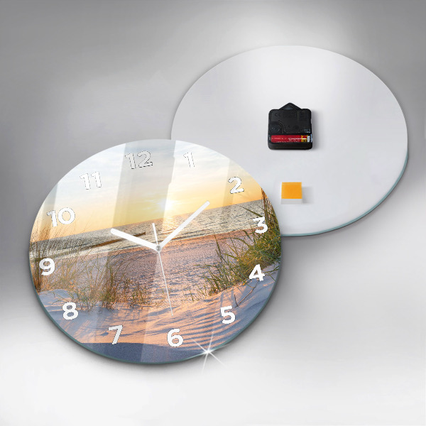 Reloj redondo pared Puesta de sol sobre el mar