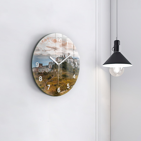 Reloj de pared redondo Castillo de Spiš en Eslovaquia