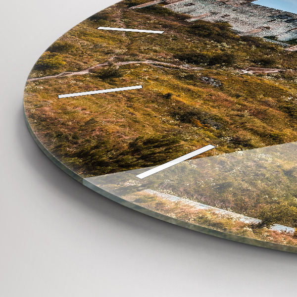 Reloj de pared redondo Castillo de Spiš en Eslovaquia