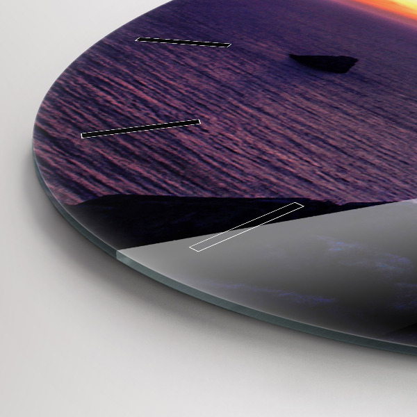 Reloj de cristal redondo Cabeza de piedra