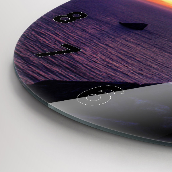 Reloj de cristal redondo Cabeza de piedra