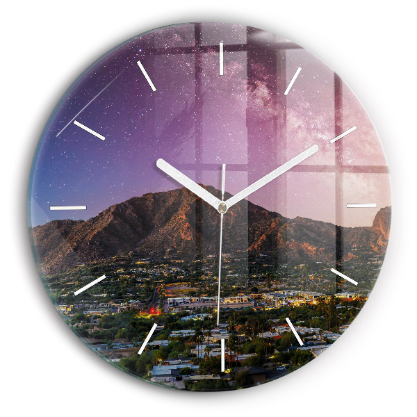 Reloj de pared redondo Paisaje de montaña