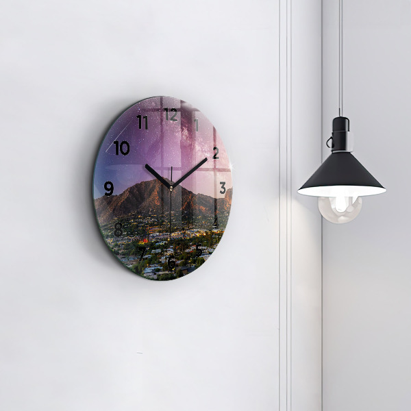 Reloj de pared redondo Paisaje de montaña