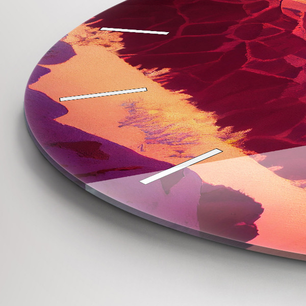 Reloj de cristal redondo Ilustración del desierto de Arizona