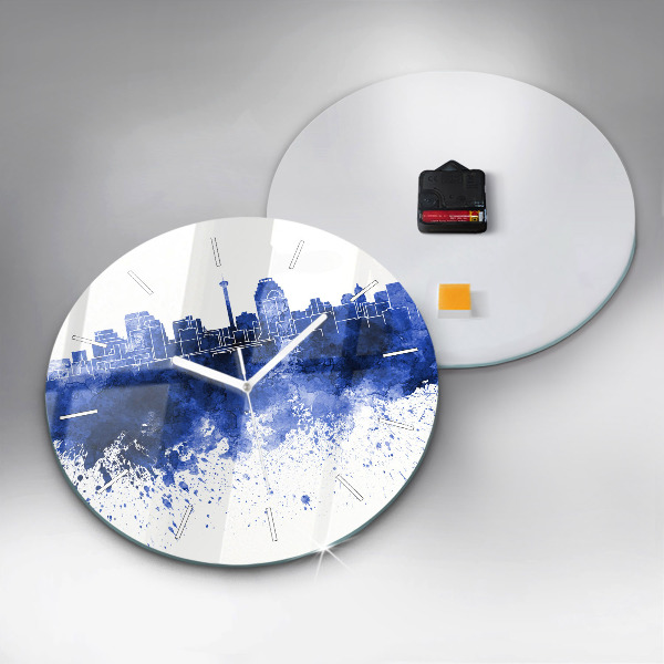 Reloj de cristal redondo Acuarela de San Antonio