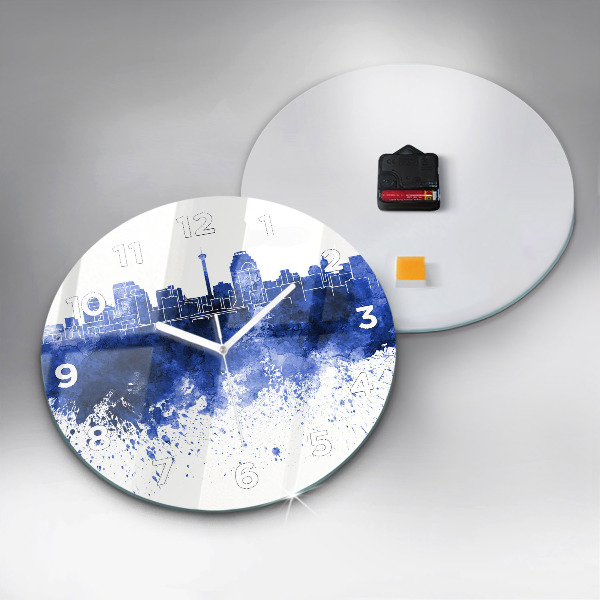 Reloj de cristal redondo Acuarela de San Antonio