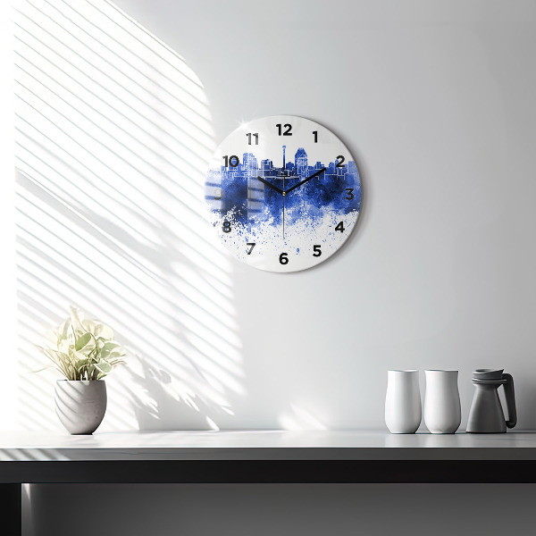 Reloj de cristal redondo Acuarela de San Antonio