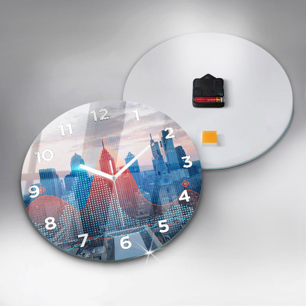 Reloj redondo pared Rascacielos en Filadelfia