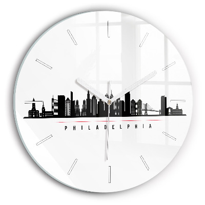 Reloj de pared redondo Ilustración Filadelfia