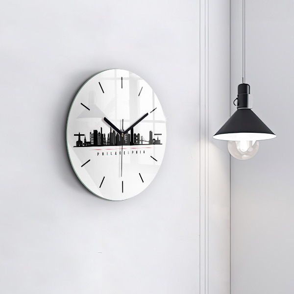 Reloj de pared redondo Ilustración Filadelfia