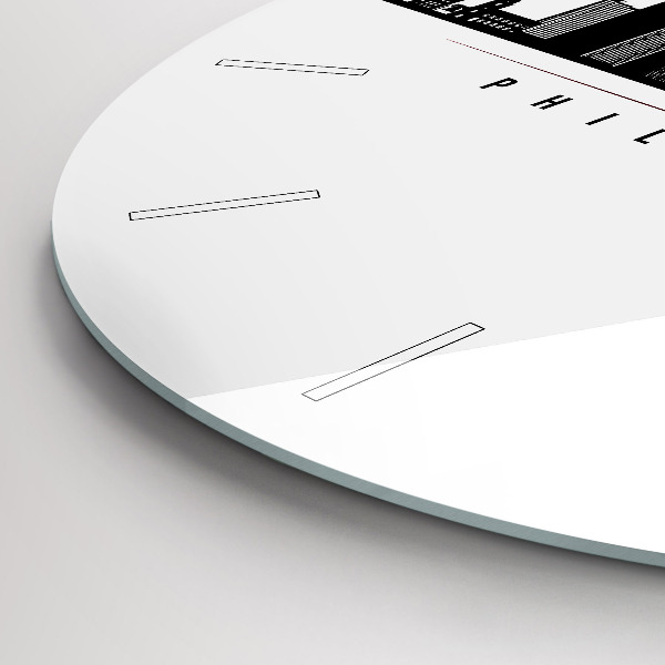 Reloj de pared redondo Ilustración Filadelfia