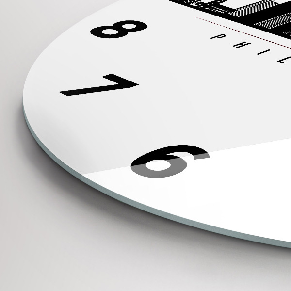 Reloj de pared redondo Ilustración Filadelfia