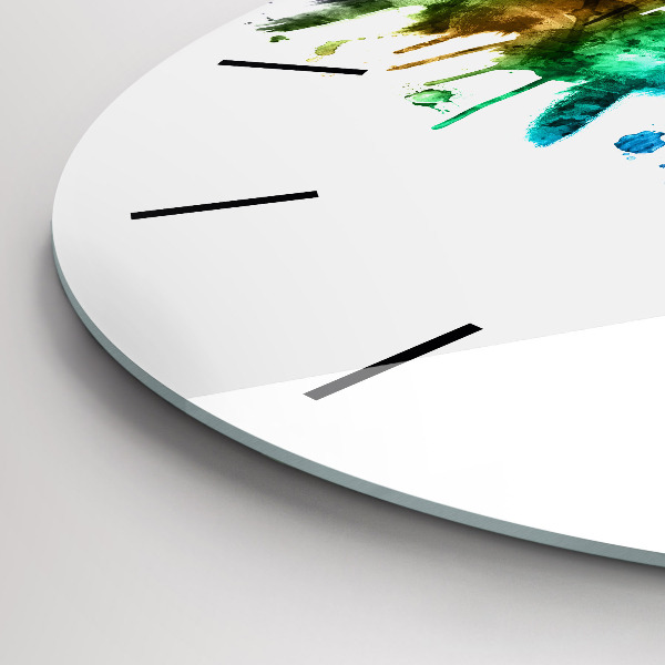 Reloj redondo pared Filadelfia colorida