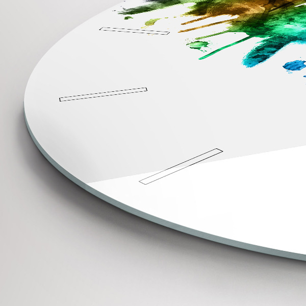 Reloj redondo pared Filadelfia colorida