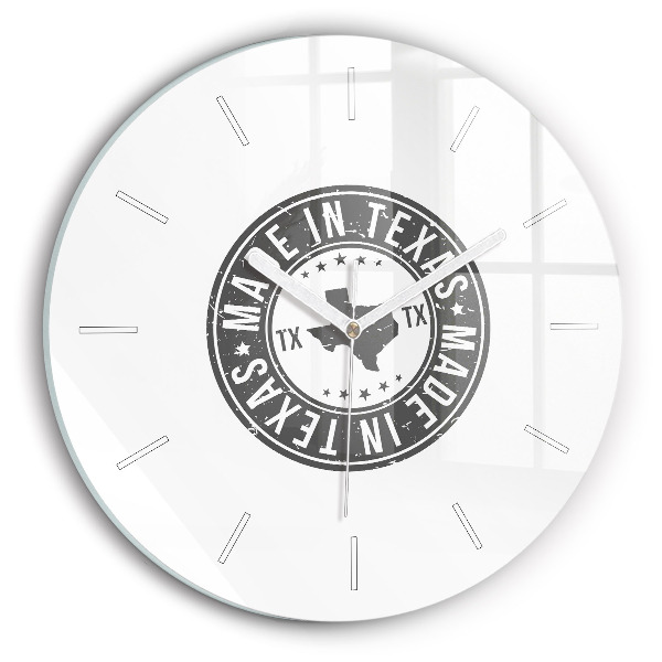Reloj de pared redondo Sello de Texas