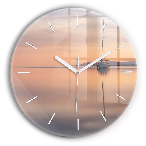 Reloj de cristal redondo Lago Balaton USA