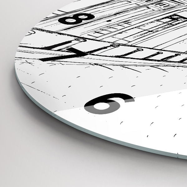 Reloj redondo pared Ciudad dibujo Provenza