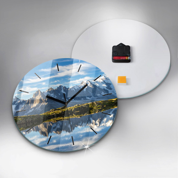 Reloj de pared redondo Valle de Chamonix, Alpes franceses