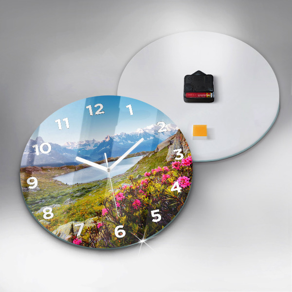 Reloj de pared redondo Glaciar del Mont Blanc Chamonix