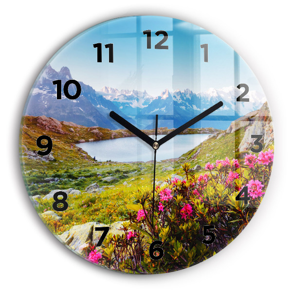 Reloj de pared redondo Glaciar del Mont Blanc Chamonix
