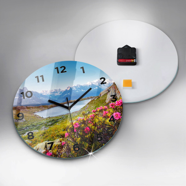Reloj de pared redondo Glaciar del Mont Blanc Chamonix