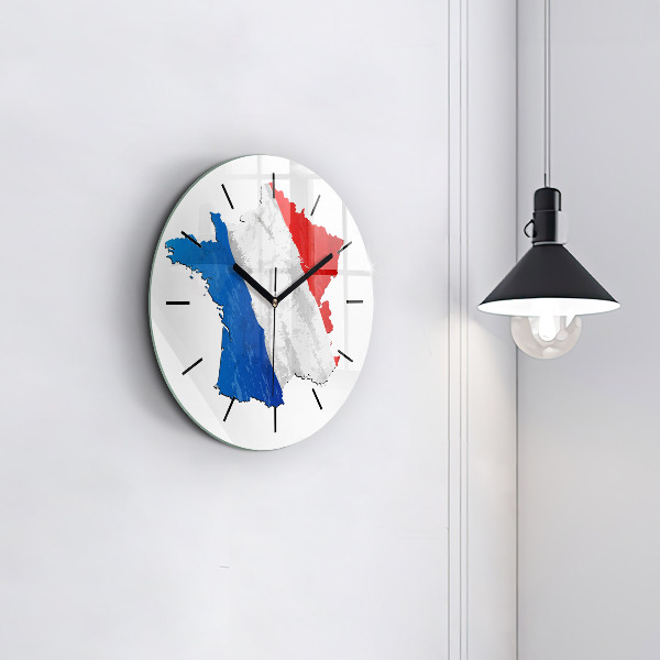 Reloj de pared redondo Bandera de Francia