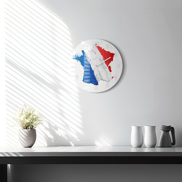 Reloj de pared redondo Bandera de Francia