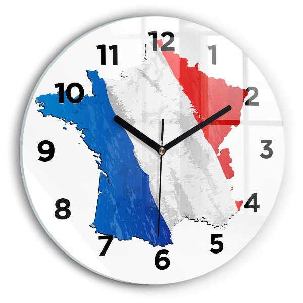 Reloj de pared redondo Bandera de Francia