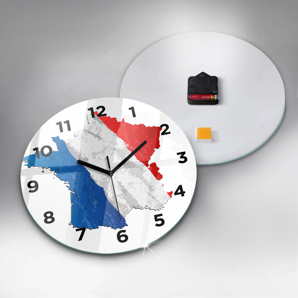 Reloj de pared redondo Bandera de Francia