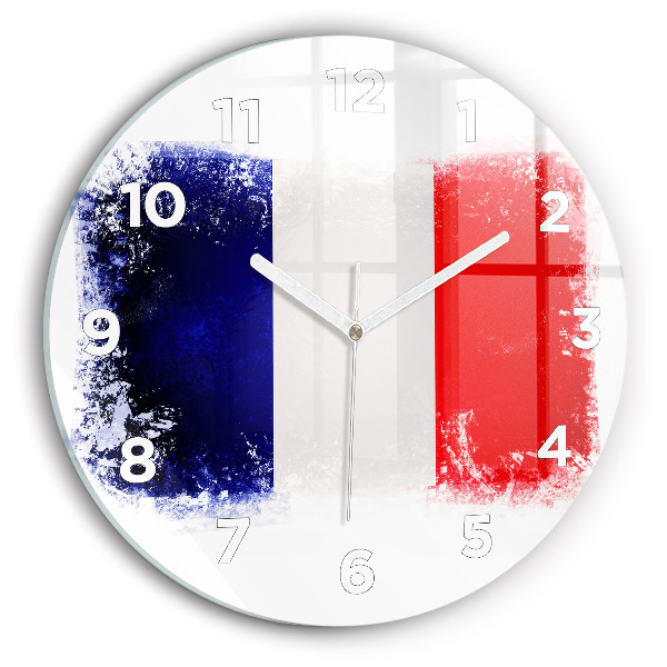 Reloj redondo pared Bandera de Francia