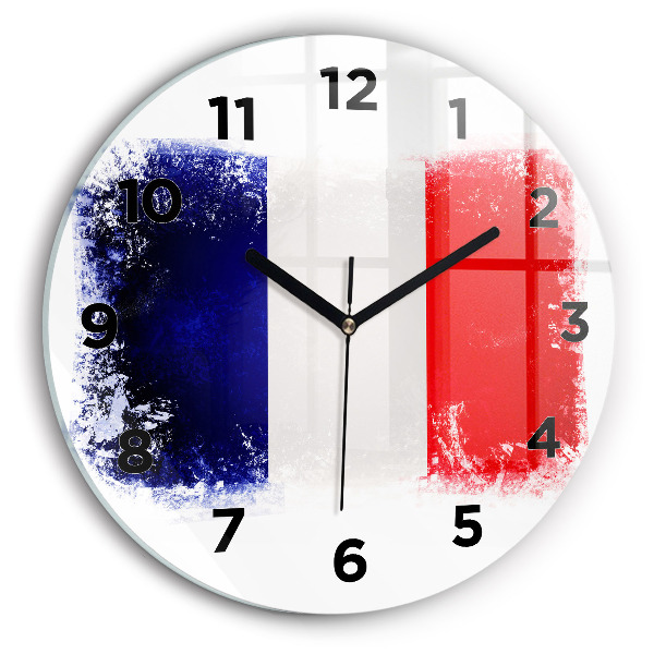 Reloj redondo pared Bandera de Francia