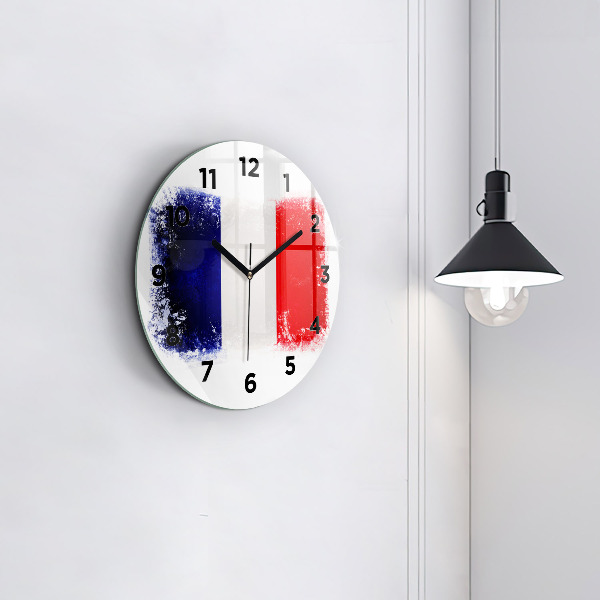Reloj redondo pared Bandera de Francia