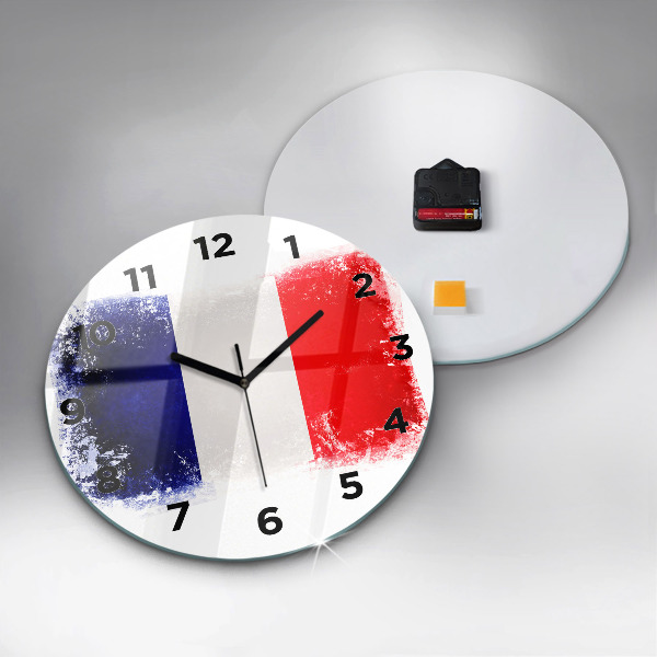 Reloj redondo pared Bandera de Francia