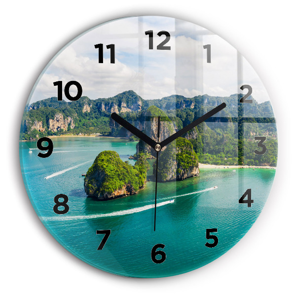 Reloj redondo pared Isla en Tailandia