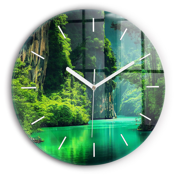 Reloj de pared redondo Paisaje natural de Tailandia