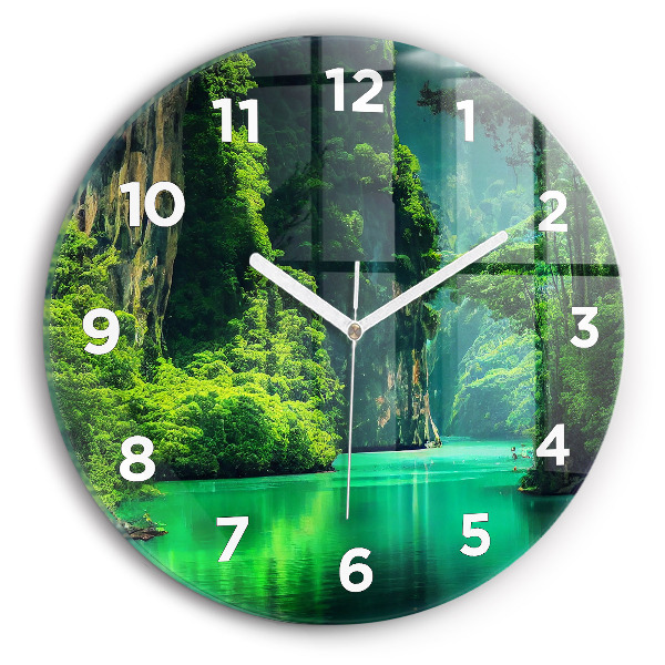Reloj de pared redondo Paisaje natural de Tailandia