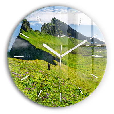 Reloj de cristal redondo Reserva natural de Hornstrandir Islandia
