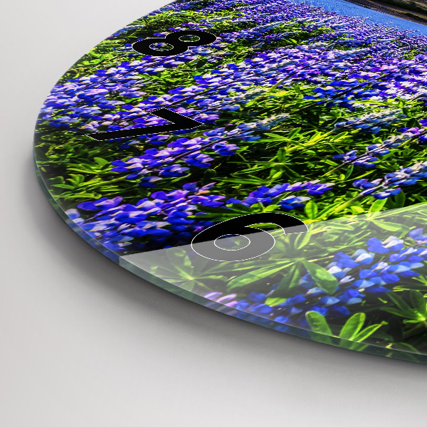 Reloj de cristal redondo Vista de montaña Islandia