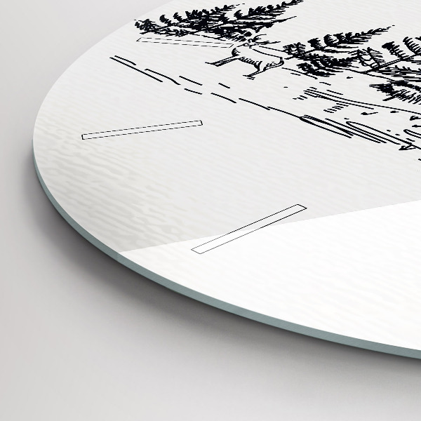 Reloj de cristal redondo Ciudad de dibujos animados