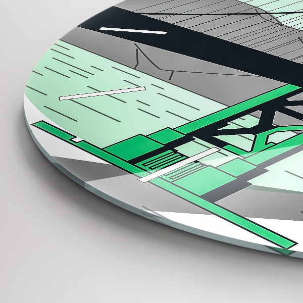 Reloj redondo pared Puente verde