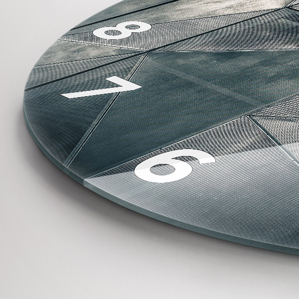 Reloj redondo pared Metal triángulos abstractos