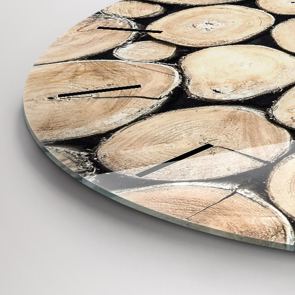 Reloj de pared redondo Tocones de árbol truncados