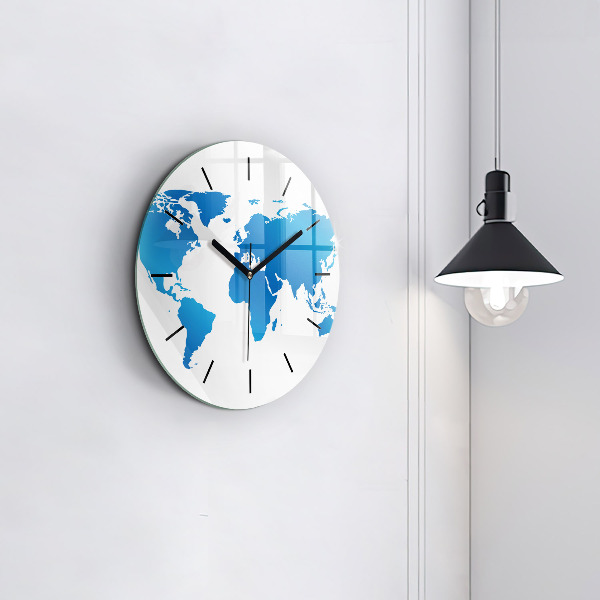 Reloj de pared redondo Mapamundi