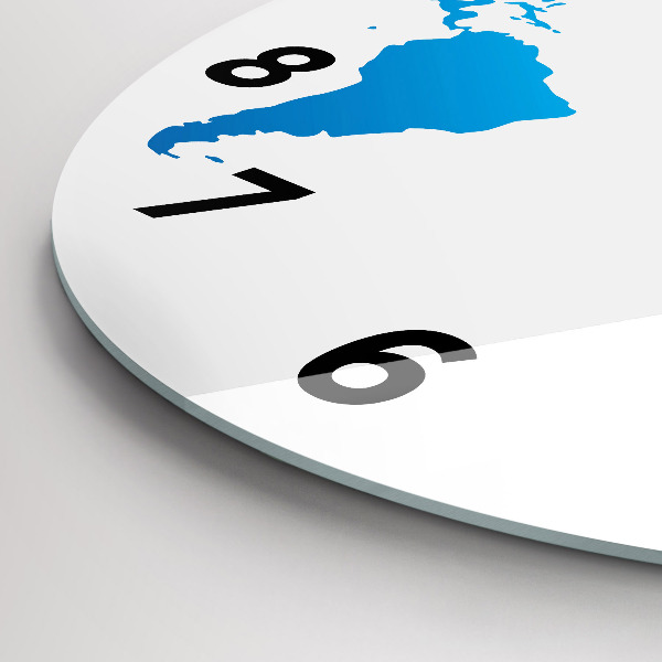 Reloj de pared redondo Mapamundi