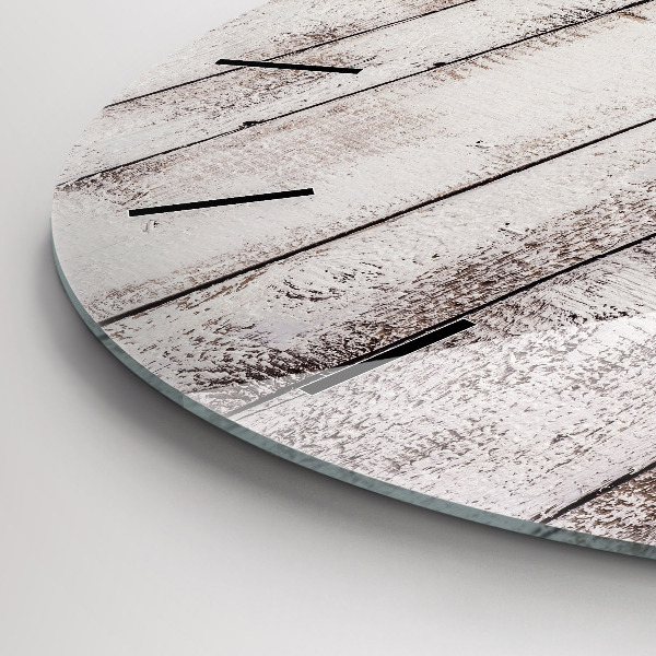 Reloj redondo pared Ligeros tablones de madera