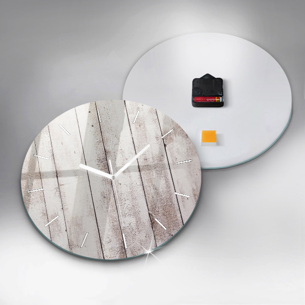 Reloj redondo pared Ligeros tablones de madera