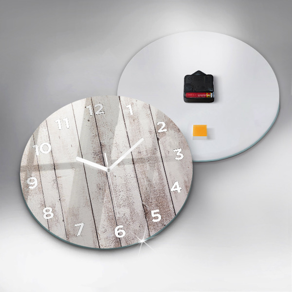 Reloj redondo pared Ligeros tablones de madera
