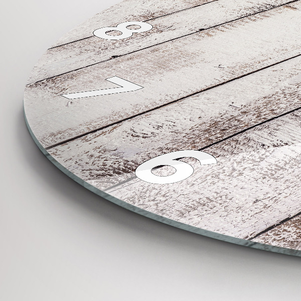 Reloj redondo pared Ligeros tablones de madera