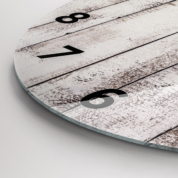 Reloj redondo pared Ligeros tablones de madera